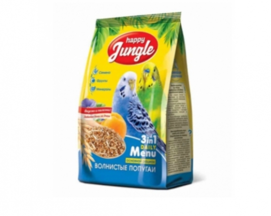 Happy Jungle կեր ալիքավոր թութակների համար